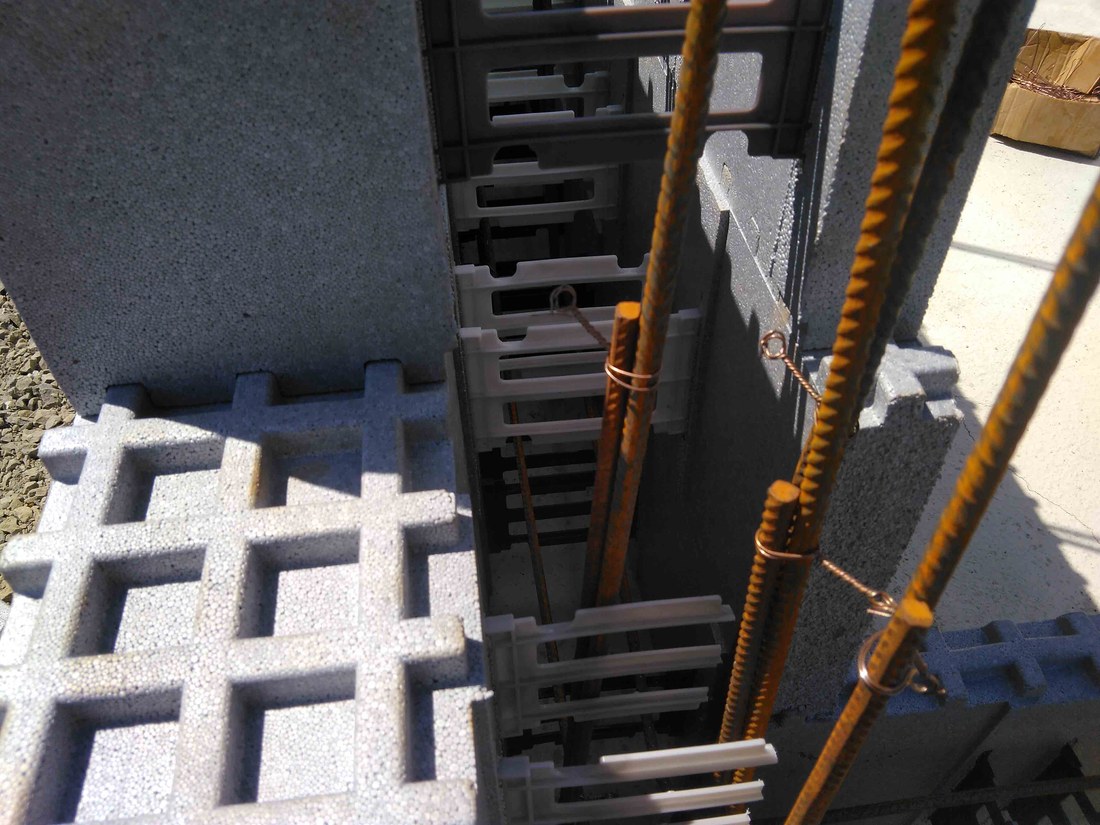 Anschlusseisen in 35er Neopor Schalungssteinen