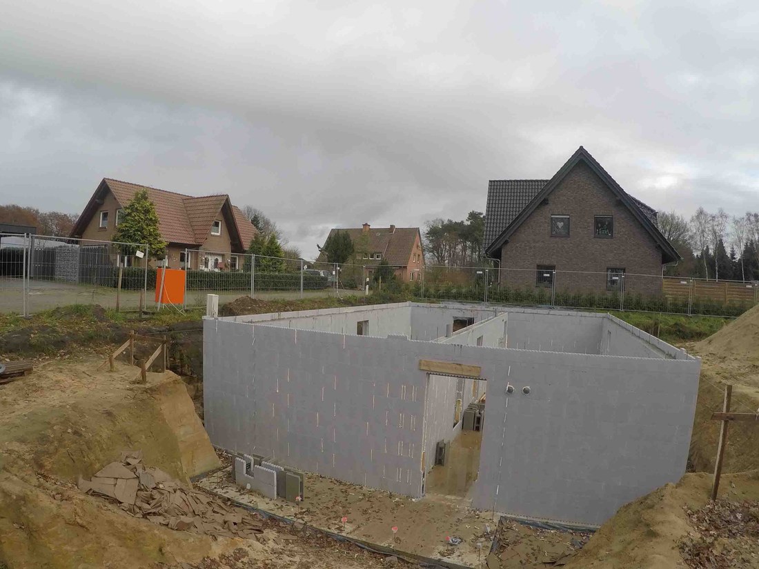 Ein Kellerin Eydelstedt mit Neopor Schalsteinen.