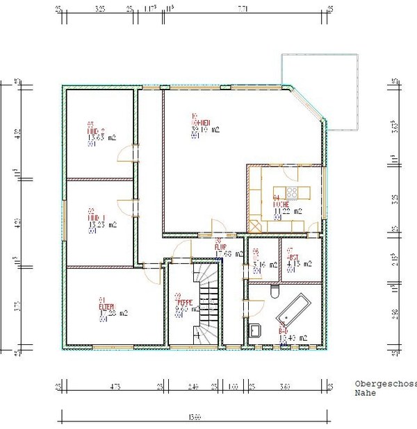 Haus Nahe Dachgeschoss / Bauweise: Schalungssteine