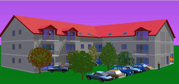 24-Familienwohnhaus, altersgerecht, als PassivHaus/NullEnergiehaus/PlusEnergiehaus
