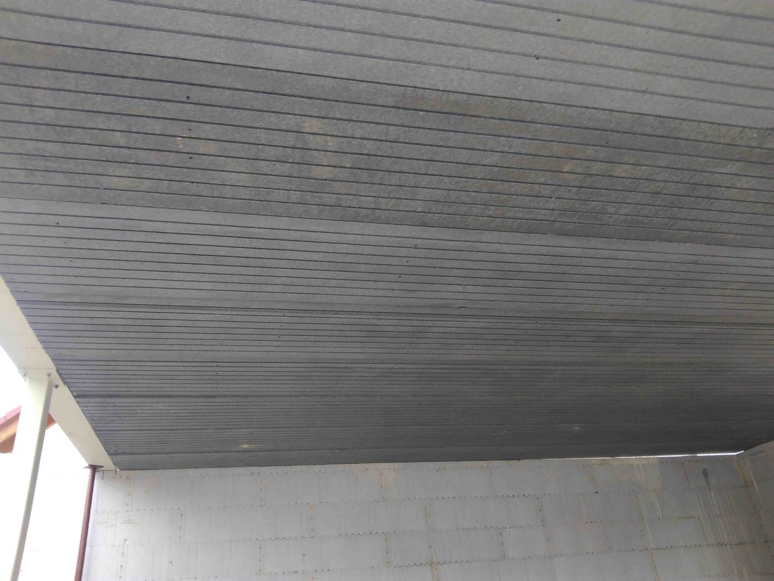 Styropordecke von unten